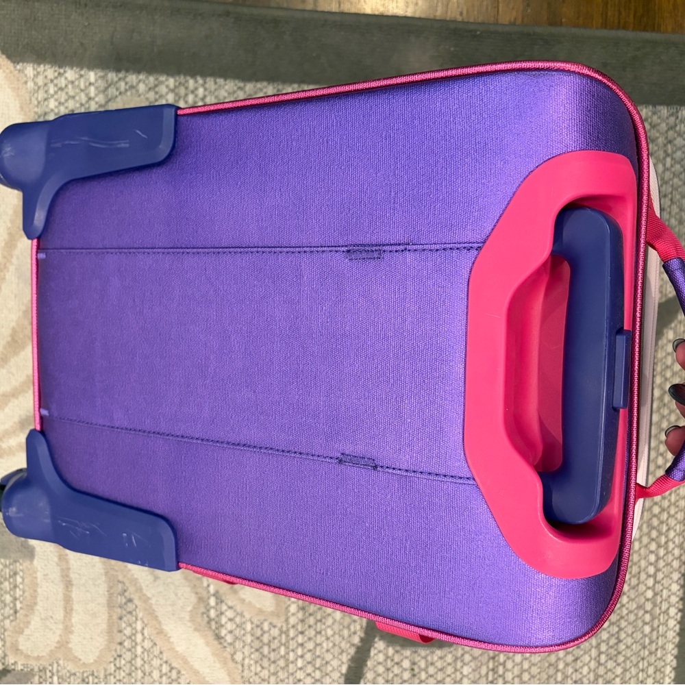 State Mini Logan Pink and Purple Rolling Suitcase - Picture 7 of 14